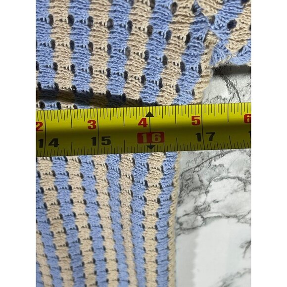 Maurices Womens Size XS Knit Long Sleeve Sweater Blue & Beige - Picture 5 of 6